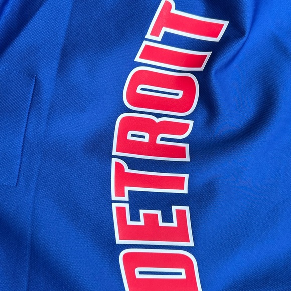 $140 XL-3XLT Nike Detroit Pistons 75th Anniversary NBA Showtime Hooded Jacket - Picture 11 of 14